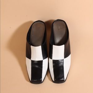 Routine ReWorked Leather Checkered Mules